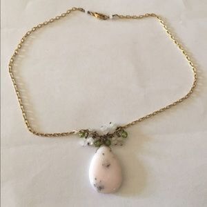 Pink stone necklace
